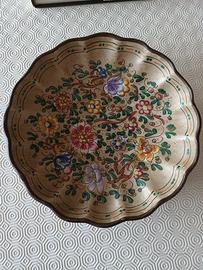 PIATTO DECORATIVO CENTROTAVOLA IN CERAMICA C.A.F.