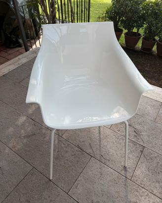 Sedie di design bianche sei pezzi