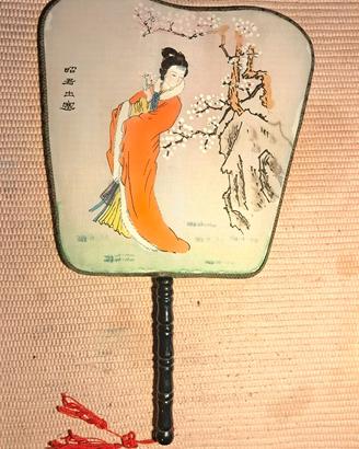 Ventaglio Cinese Seta Dipinta Wang Zhaojun '50 '60
