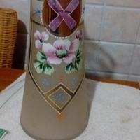 brocca stile liberty ,decorata a mano,