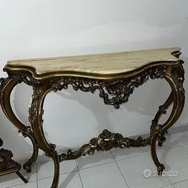 Consolle ingresso stile barocco con marmo
