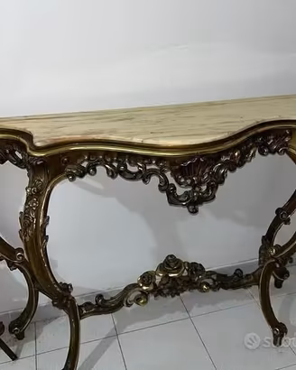Consolle ingresso stile barocco con marmo