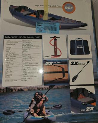 Kayak gonfiabile 2 posti JBay Neon (D-375)