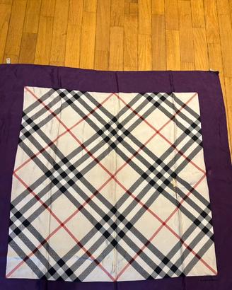 foulard burberry di seta viola