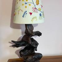 Lampada in legno marino