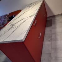 base cestoni da 120 laccato rosso