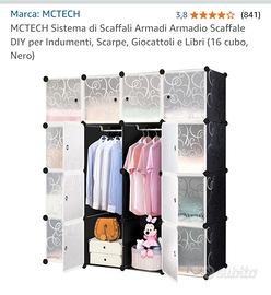 Armadio a scaffali a cubi