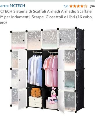 Armadio a scaffali a cubi