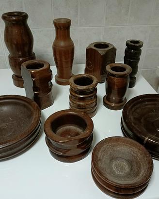 Vasi in legno torniti a mano