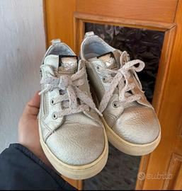 Sneakers nero giardini junior argento metalizzato