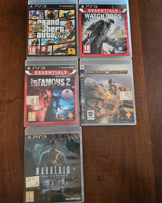 Gta 5 + Watch Dogs + Infamous 2 + 2 altri - PS3