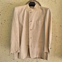 Giacca uomo misto lino colletto coreana