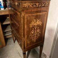 Mobile Bar intarsiato vintage  + Tavolino tondo