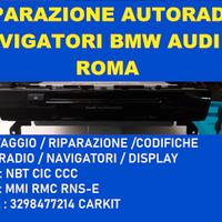 Riparazione autoradio BMW NBT CIC CCC AUDI MMI RMC