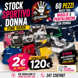Stock 60 capi sportivi donna nuovi - fine serie