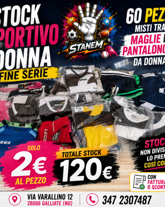 Stock 60 capi sportivi donna nuovi - fine serie