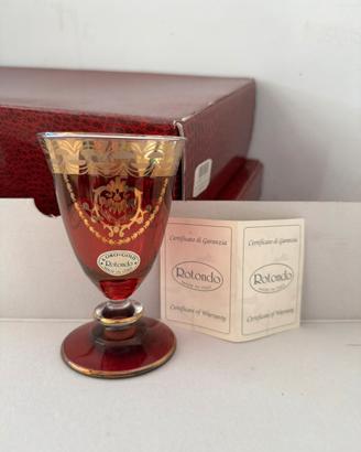 Set bicchieri 18 pezzi ROTONDO ORO 24K
