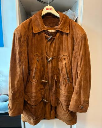 Giacca da uomo in camoscio in stile Montgomery