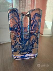 "Vaso Sommerso Murano Style - Vetro Massiccio Blu