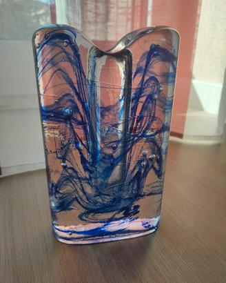 "Vaso Sommerso Murano Style - Vetro Massiccio Blu