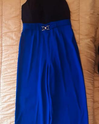 Tuta intera elegante di colore nero-blu