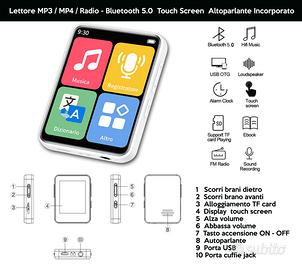 Lettore MP3 / MP4 / Radio Touch Screen