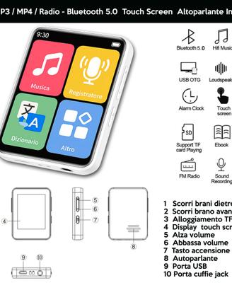 Lettore MP3 / MP4 / Radio Touch Screen