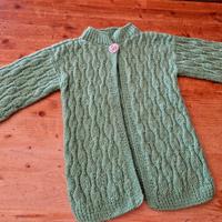 Cardigan bambina vintage fatto a mano