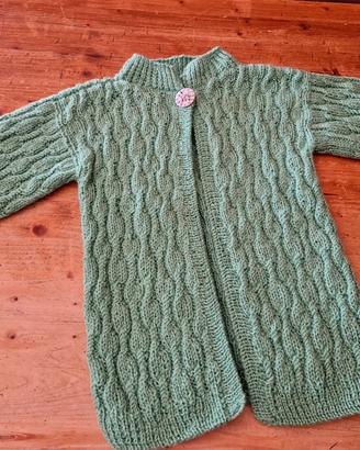 Cardigan bambina vintage fatto a mano