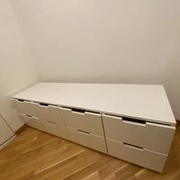 Cassettiera bianca bassa