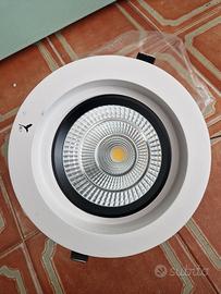 2 Fari LED tondi downlight 36w da controsoffitto