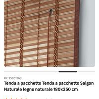 Tenda interno/esterno bamboo color legno chiaro