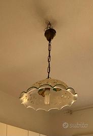 Lampadario cucina pitturato a mano