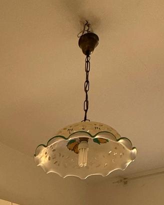 Lampadario cucina pitturato a mano
