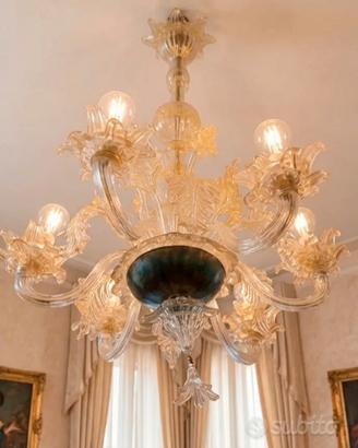 lampadario in vetro di Murano
