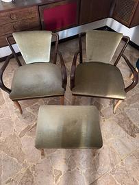 Set due poltroncine e pouf