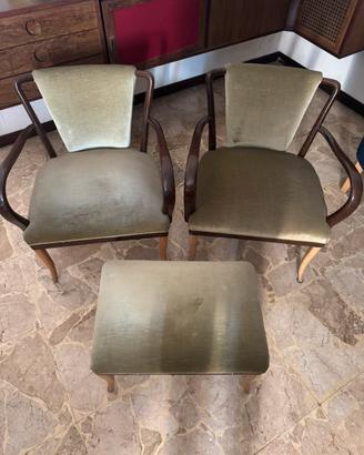 Set due poltroncine e pouf