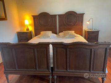 letto matrimoniale in noce massello primo 900
