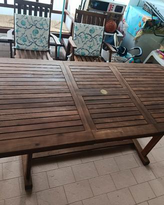 tavolo  e sedie da giardino legno di alta qualità 