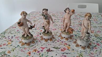 4 statue 4 stagioni  in porcellana di Capodimonte