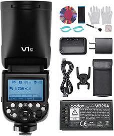 Flash Fotocamera Canon EOS Godox V1C Batteria Wifi