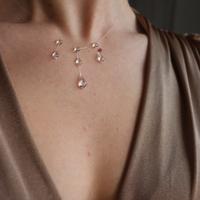 Collana luminosa gocce di resina brillanti