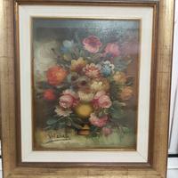 quadro olio su tela 40 x 50 con cornice