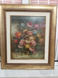 quadro olio su tela 40 x 50 con cornice