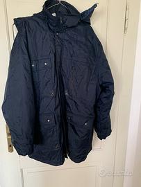 Giaccone blu lungo + trappuntino taglia L