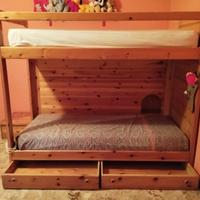 LETTO A CASTELLO IN LEGNO MASSELLO