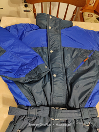 Tuta da sci colore blu astrolabio