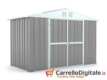 Box giardino lamiera zincata 327x155 grigio chiaro