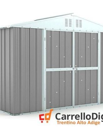 Box giardino lamiera zincata 327x155 grigio chiaro