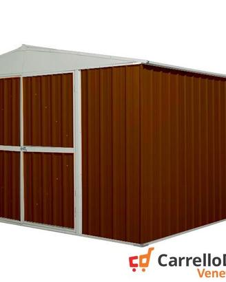 Box deposito lamiera zincata 360x430 legno scuro